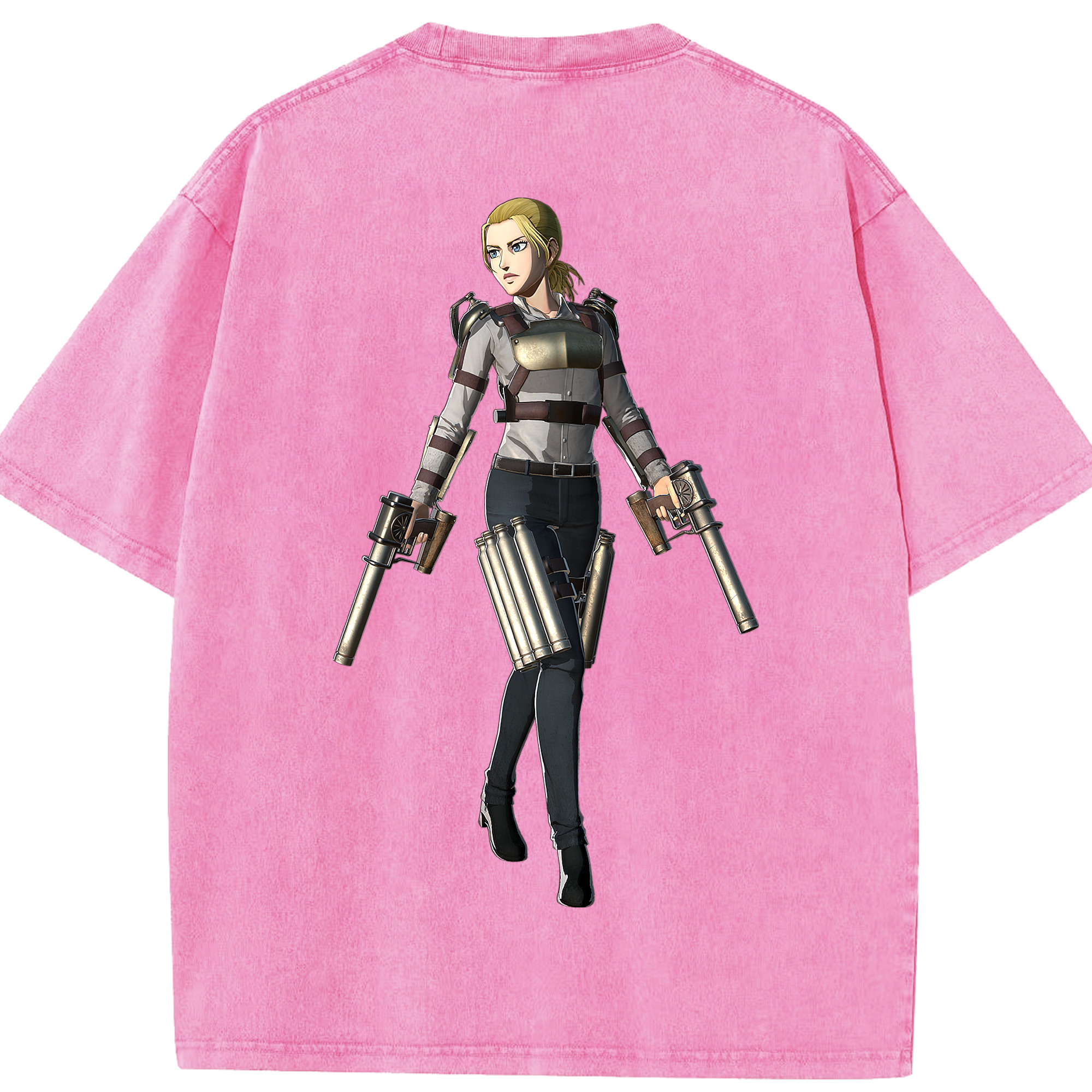 （画像用） 進撃の巨人 Attack on Titan 綿100% ヴィンテージ風 半袖Tシャツ（背面プリント）